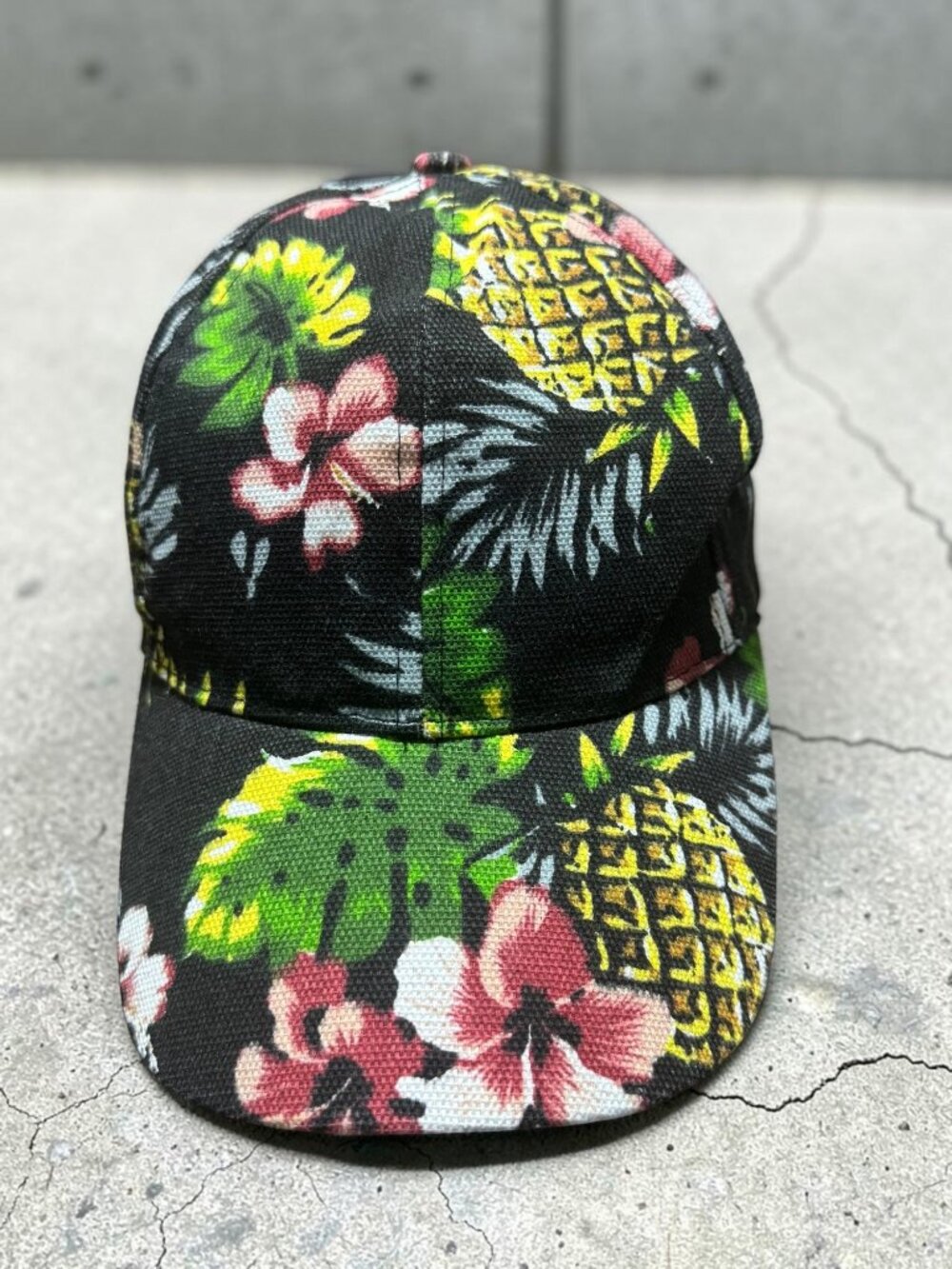 Rue21 Tropical Floral & Pineapple Print Baseball Cap Adjustable Strap Hat